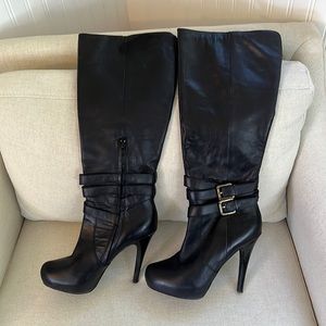 Black Leather Aldo Boots